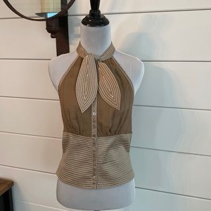 Catherine Malandrino Silk Halter Top